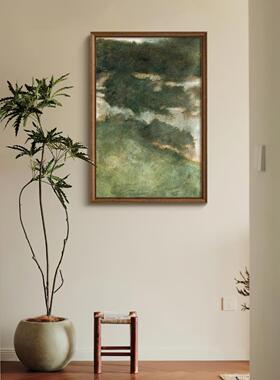 《绿色原野》法国中世纪风格覆古客厅装饰画法国南方风格餐厅入口