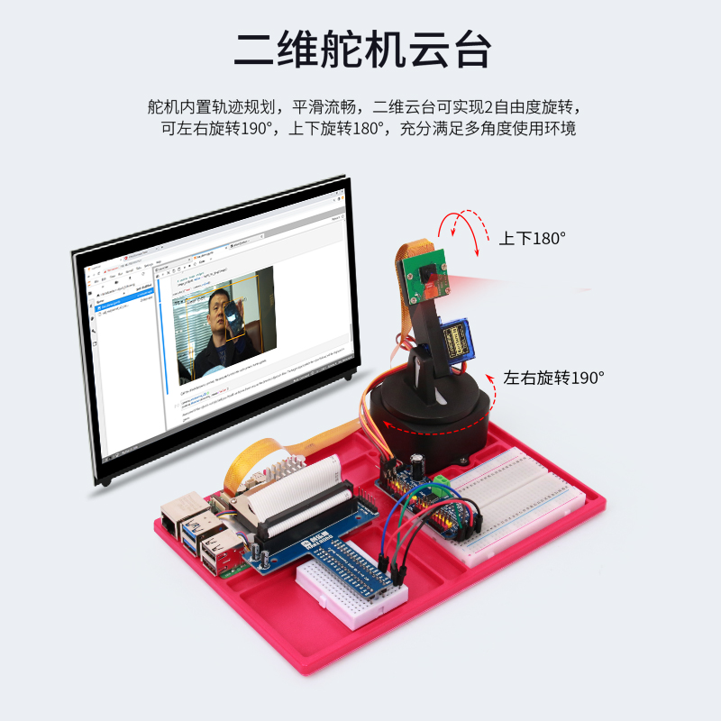 树莓派5 AI智能视觉套件OpenCV视觉开发智能机器人python Pi4B-图1