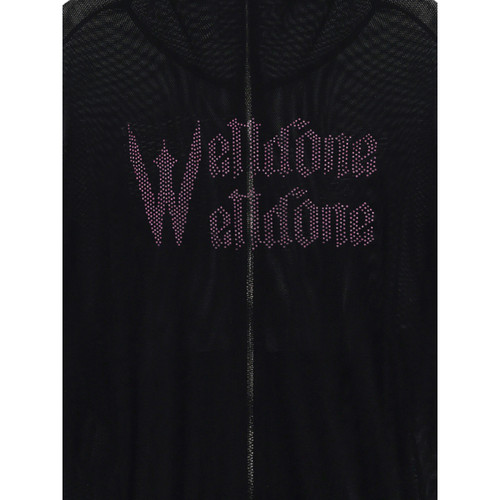 WE11DONE男女同款刺绣全拉链网眼连帽衫 - 图3