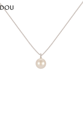 阿吉豆AJIDOU项链女款S925银温婉优雅淡水珍珠专柜同款锁骨链颈链