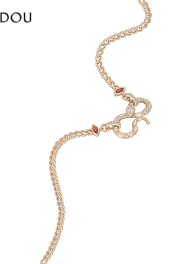 AJIDOU阿吉豆灵蛇传说系列时尚锁骨链女款项链毛衣链首饰饰品玛瑙