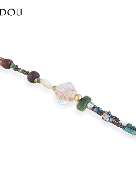 阿吉豆AJIDOU手链女款多巴胺琉璃手串复古民族风串珠高级感手饰品