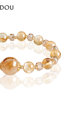 阿吉豆AJIDOU手饰女款时尚水晶串珠手链转运珠手串饰品送朋友礼物