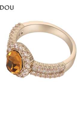 AJIDOU阿吉豆时尚潮流女款夸张戒指气质戒指优雅饰品配饰首饰