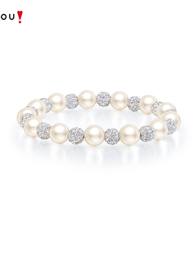 阿吉豆AJIDOU手饰女款珍珠手链轻奢精致高级感手串节日礼物首饰品