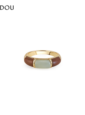 AJIDOU阿吉豆配饰玉见山河系列925银小众设计感细巧戒指