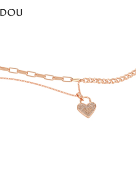 阿吉豆AJIDOU项链女时尚叠戴线下专柜同款颈链小众轻奢设计锁骨链