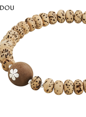 阿吉豆AJIDOU925银菩提子手串女新中式国风招财转运珠子饰品手饰