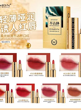 防水哑光柔雾唇膏不易掉色不易沾杯不沾口罩口红显白持久不脱妆女
