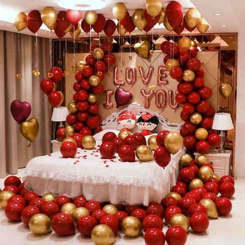 婚礼布置结婚气球用品婚房装饰卧室浪漫装饰用品婚庆装饰用品男d7 - 图0