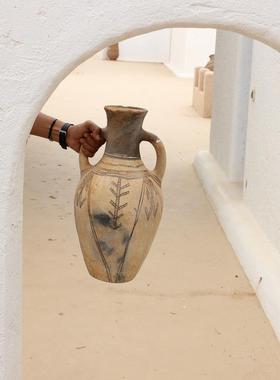 摩洛哥陶罐古董撒哈拉摆件部落装饰花瓶花器艺术进口民宿民族