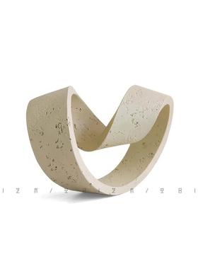 现代简约苔藓花艺托盘香薰摆件 售楼处酒店洽谈桌茶几软装饰品