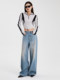 Retro washed American high street loose floor mopping jeans