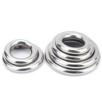 304 ສະແຕນເລດແຂງ welded O-ring lifting ring solid welded steel ring hammock yoga connecting ring steel ring