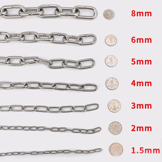 Cadena de secado de ropa de acero inoxidable 304, cadena para perros, cadena de araña