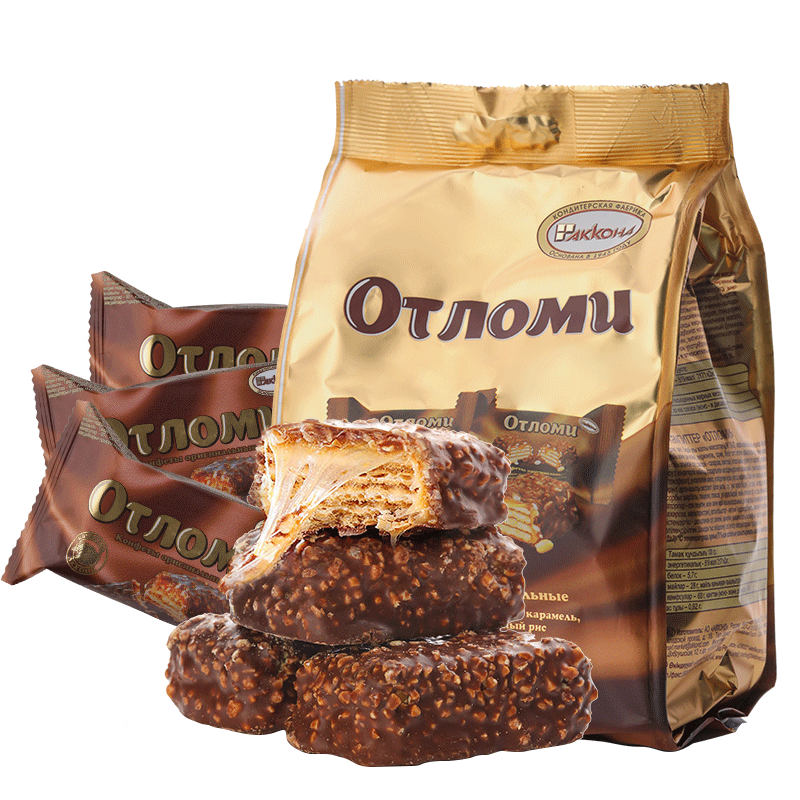 Russian chocolate wafer biscuits imported from Ott