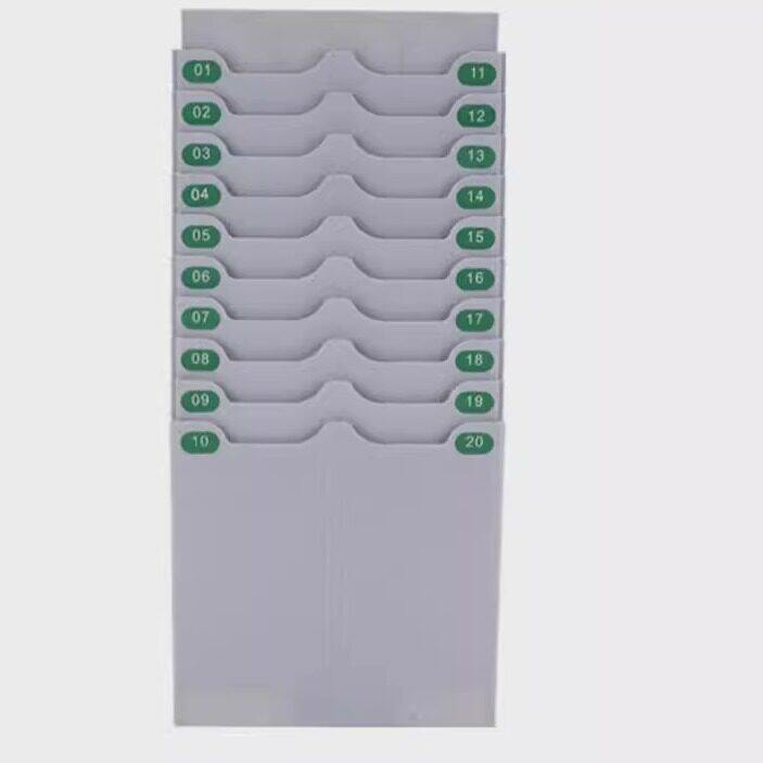 Card box fixed attendance rack combined plastic card bag management card rack punch card slot employee