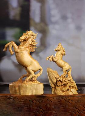 采购产品黄杨木雕马，中国木制装饰品，家居配件，办公室生肖马，