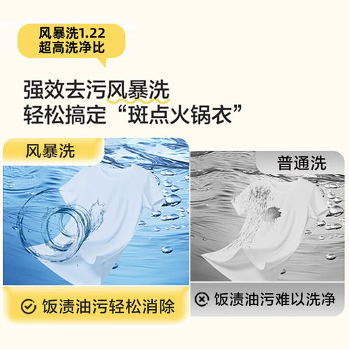 海尔智家8.2kg波轮全自动洗衣机家用大容量租房统帅20D1官方旗舰 - 图1