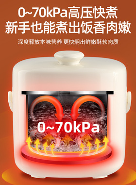 小型双胆电压力锅正品陶瓷2L