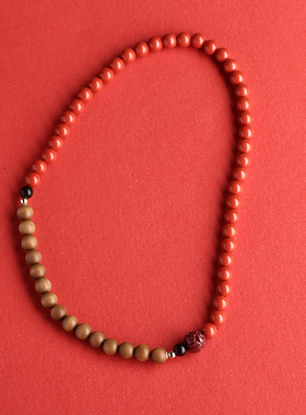 中国红朱砂手串两圈平安上岸手串