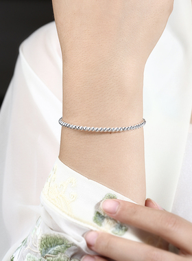 s925手串素款可调节百搭