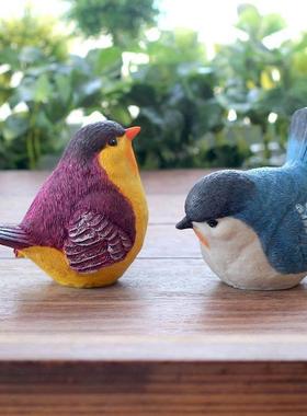 创意户外花园园艺庭院阳台家居摆设酒柜装饰品树脂彷真小鸟摆件