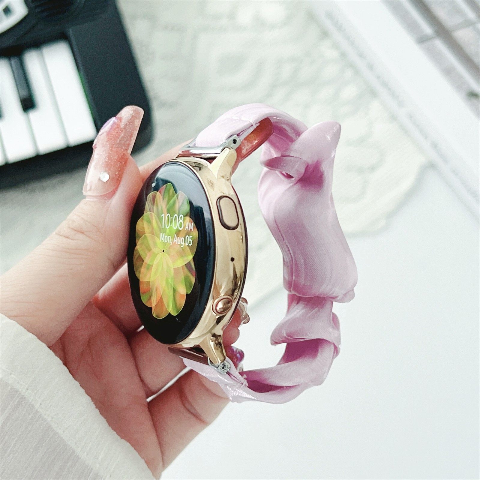 适用苹果表带三星watch65华为GT4 fit3冰丝发圈弹力一加2Vivo可爱,淘宝优惠券,粉丝福利购,淘宝优惠卷