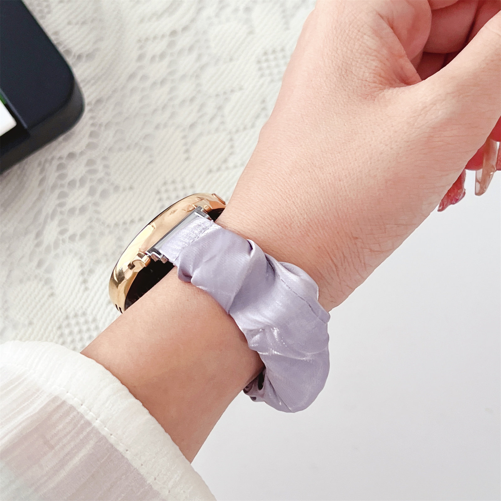 适用苹果表带三星watch65华为GT4 fit3冰丝发圈弹力一加2Vivo可爱,淘宝优惠券,粉丝福利购,淘宝优惠卷