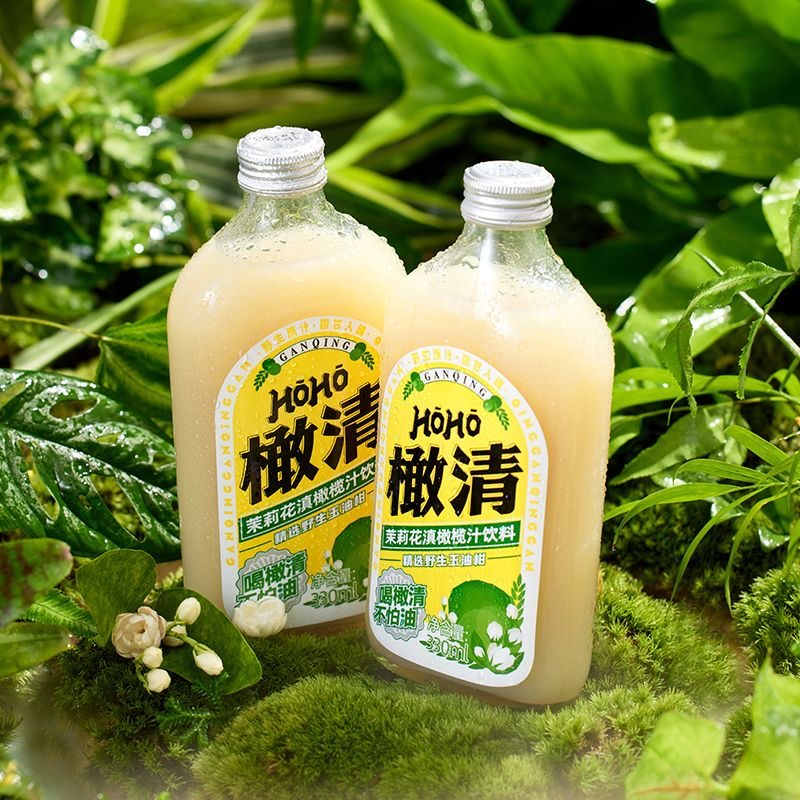 HOHO每日橄清茉莉花滇橄榄汁330ml油橄榄汁果汁饮料去油解腻神器 - 图1