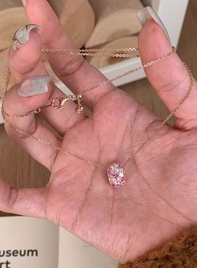 满镶转环路路通项链女2025新爆款