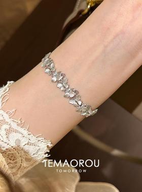 S925纯银金色异域风叠戴手链精致