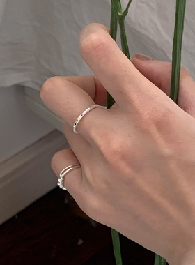 多巴胺彩色仿锆石戒指韩系食指戒