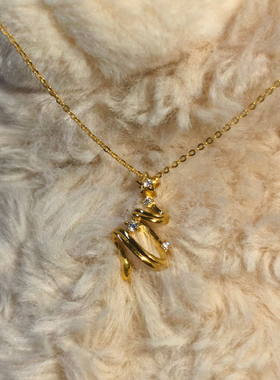 闪仿钻星星圣诞树项链清冷感轻奢