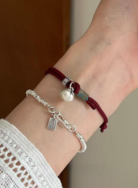 柿柿如意本命年红色手绳柿子手链女新中式精致高级感小众精致手饰