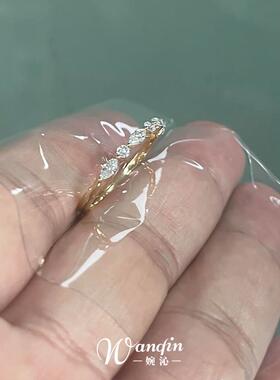 平行星轨马眼戒指女小众设计时尚