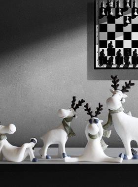 ins风轻奢解压系女生电竞桌面可爱少女心小物件小圣诞节摆件