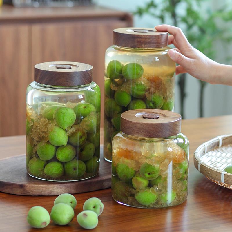 One-way discharge sparkling wine tank, bayberry green plum soaking wine bottle, food-grade fruit wine fermentation tank, glass sealed tank, wine bottle