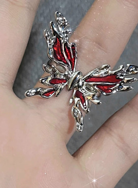 红色高级感开口滴釉时尚手饰独特