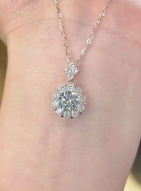 一世繁花满钻项链女轻奢小众ins气质高级感吊坠锁骨链送女友礼物