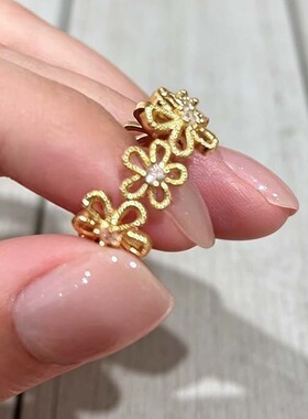 蕾丝花环甜美银色宽边花朵戒指
