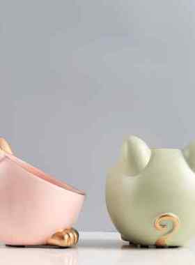 入户钥匙收纳盒客厅桌面遥控器置物盘创意玄关装饰鞋柜摆件