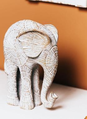 你可居大象创意摆件家居装饰品客厅桌面立体工艺品北欧树脂小象