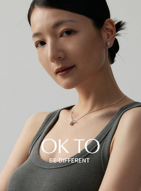 OKTO饰品【灰珍珠系列】异型巴洛克淡水珍珠串珠吊坠项链蛇骨链