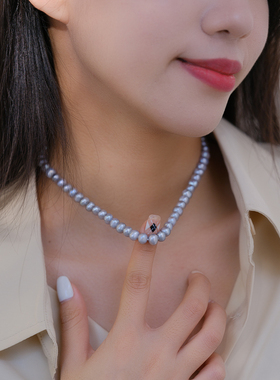 清冷感锁骨链OKTO淡水珍珠925银