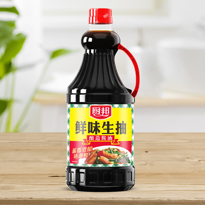 厨邦鲜味生抽1.25L*2瓶 酿造酱油家用炒菜卤味凉拌厨房调料调味品