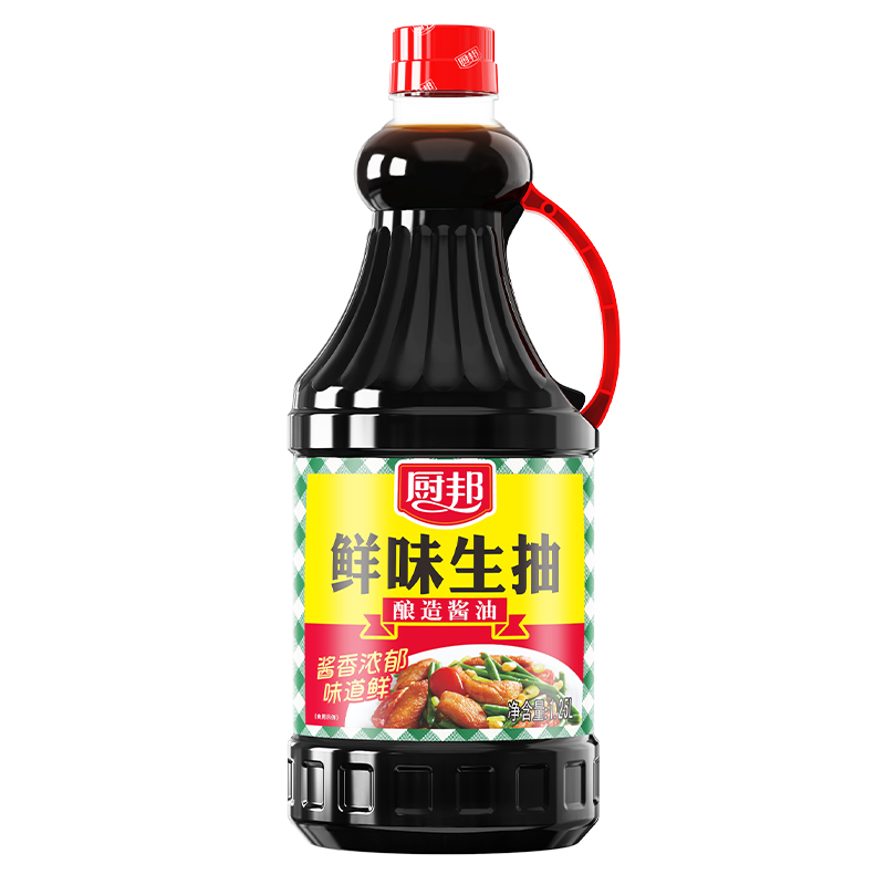 厨邦鲜味生抽1.25L*2瓶 酿造酱油家用炒菜卤味凉拌厨房调料调味品