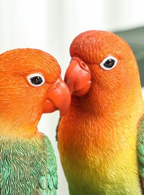 2026创意爱情鸟摆件北欧家居客厅电视柜民宿新房装饰品情侣结婚礼