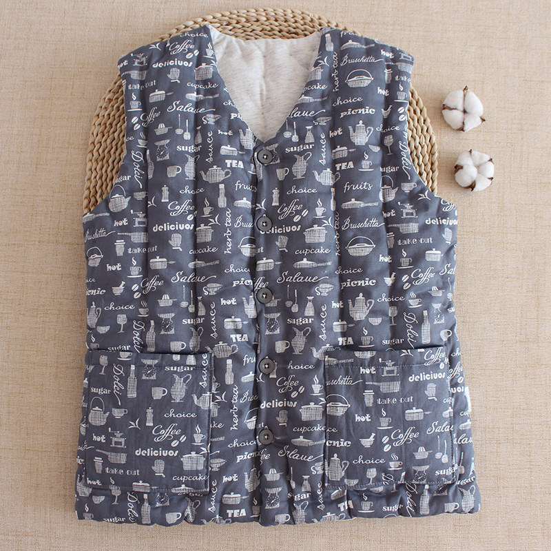 Men's handmade pure cotton winter thickened vest and waistcoat
