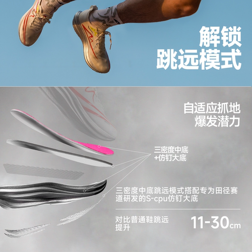 音速猫逆天3.5 | 北京体育大学碳板跑步鞋体考体测竞速运动训练鞋 - 图2